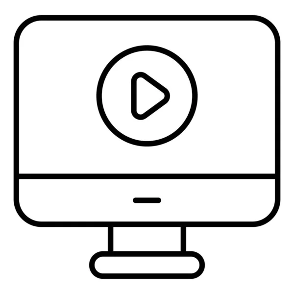 Video Blog Finance Related Vector Line Icon Editierbare Stroke Pixel — Stockvektor