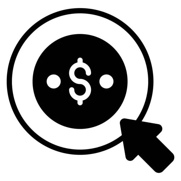 Pagar Por Clique Finanças Related Vector Line Icon Pixel Curso —  Vetores de Stock