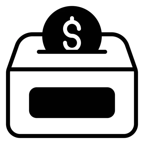 Donazione Finance Related Vector Line Icon Colpo Modificabile Pixel Perfetto — Vettoriale Stock