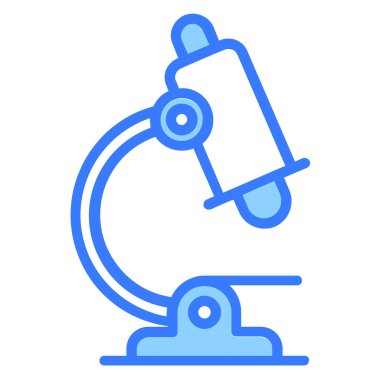 Mikroskop Sağlık Sağlığı, vektör Grafik İllüstrasyon Simgesi.