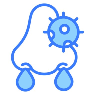 Burun Kanaması Sağlık Servisi, vektör Grafik İllüstrasyon Simgesi.