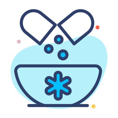 Bitkisel Bowl Sağlık Hizmetleri, vektör grafik resimleme simgesi.