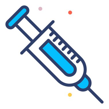 Şırınga Sağlık Servisi, vektör grafik resimleme simgesi.