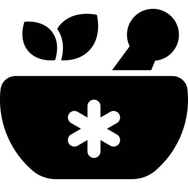 Bitkisel İlaç Sağlık Servisi Tıbbi, vektör grafik resimleme simgesi.