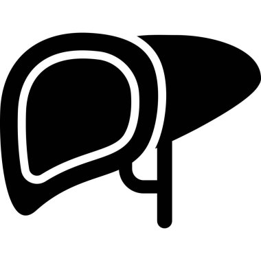 Karaciğer Sağlığı Sağlığı, vektör Grafik İllüstrasyon Simgesi.