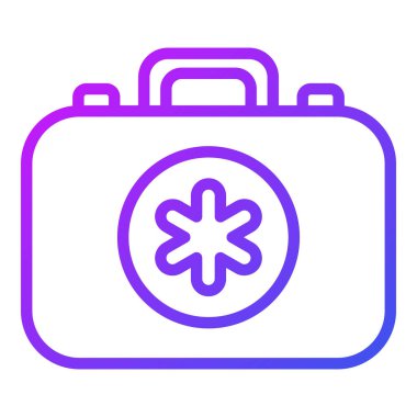 İlk Yardım Sağlık Servisi, vektör grafik resimleme simgesi.