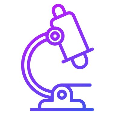 Mikroskop Sağlık Sağlığı, vektör Grafik İllüstrasyon Simgesi.