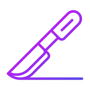 Neşter bıçak ikonu, Sağlık Sigortası, vektör grafik tasviri Simgesi.