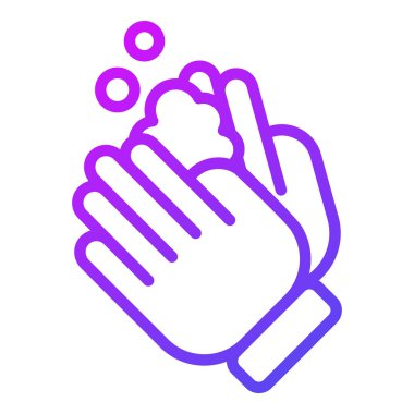 El yıkama sağlık sigortası, vektör grafik resimleme simgesi.