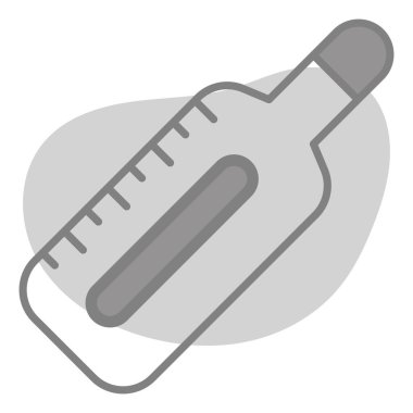 Termometre Sağlık Hizmetleri Tıbbi, vektör grafik resimleme simgesi.