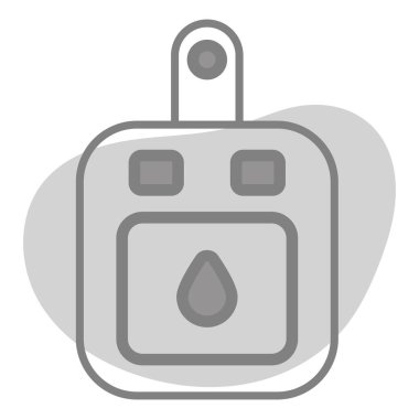 Glucometer Sağlık Hizmetleri Tıbbi, vektör grafik resimleme simgesi.