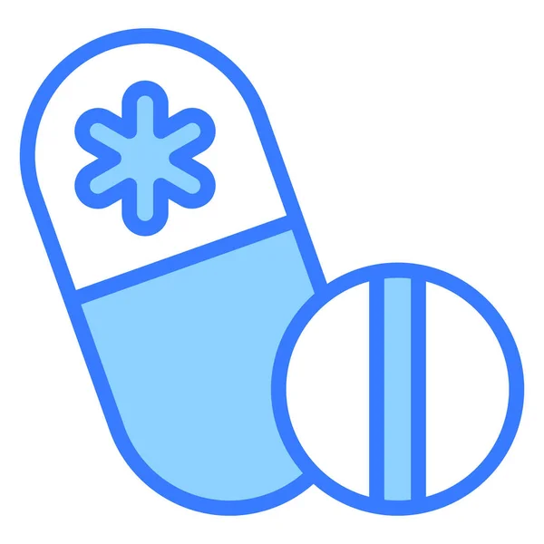 Pillen Healthcare Medical Vektorgrafik Illustration Icon — Stockvektor