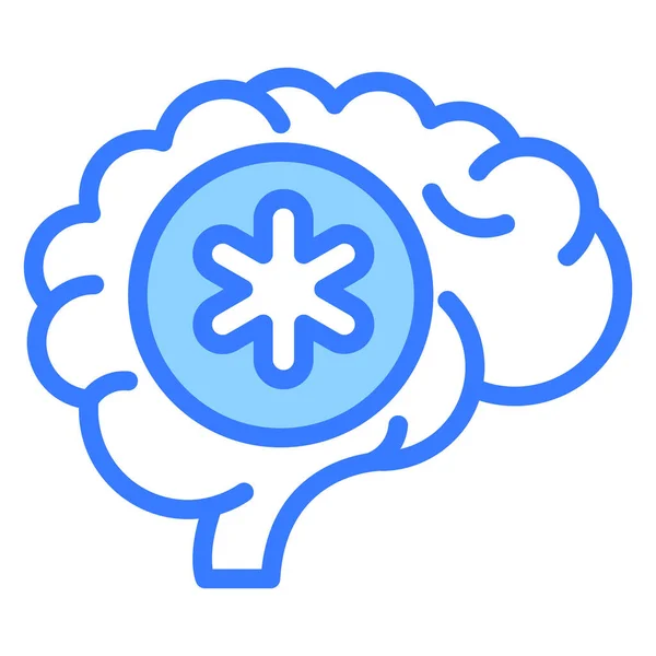 Hjärna Sjukvård Medicin Vektor Grafisk Illustration Ikon — Stock vektor