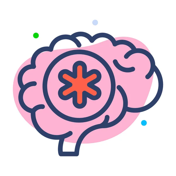 Brain Healthcare Medical Vector Graphic Illustration Icon — Stock Vector