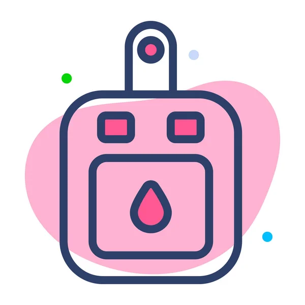 Glucometer Healthcare Medical Vector Graphic Illustration Icon — 스톡 벡터
