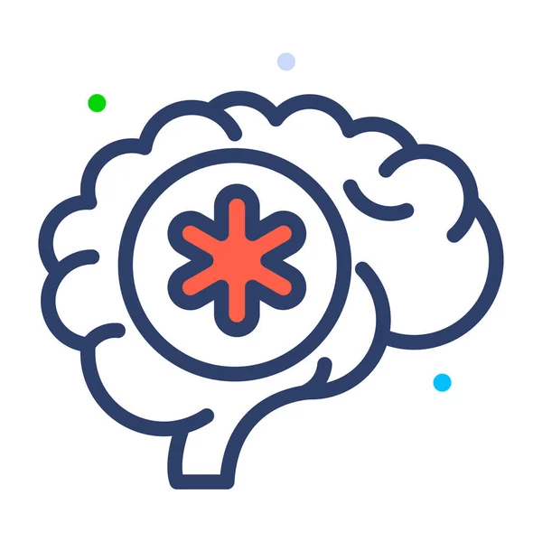 Brain Healthcare Medical Vector Graphic Illustration Icon — Stock Vector