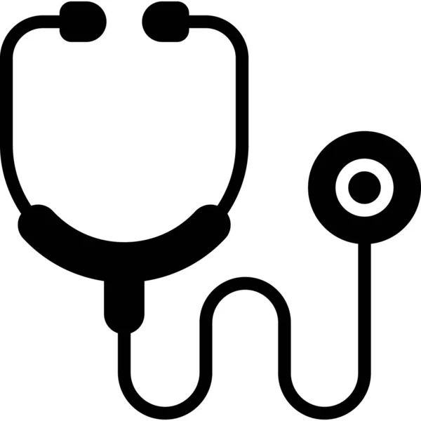 Estetoscopio Cuidado Salud Médico Vector Gráfico Icono Ilustración — Archivo Imágenes Vectoriales