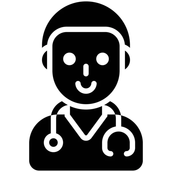 Doctor Healthcare Medical Vector Gráfico Icono Ilustración — Archivo Imágenes Vectoriales