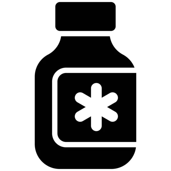 Χάπια Jar Healthcare Ιατρική Διανυσματική Γραφική Απεικόνιση Εικονίδιο — Διανυσματικό Αρχείο