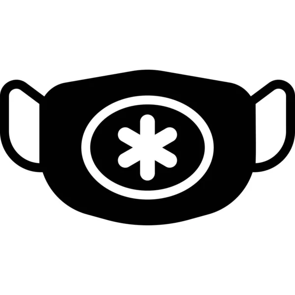 Masque Visage Santé Médical Vectoriel Graphique Illustration Icône — Image vectorielle