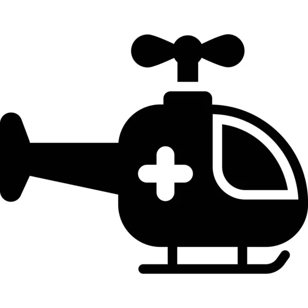 Air Ambulance Gezondheidszorg Medische Vectorgrafische Illustratie Ikoon — Stockvector