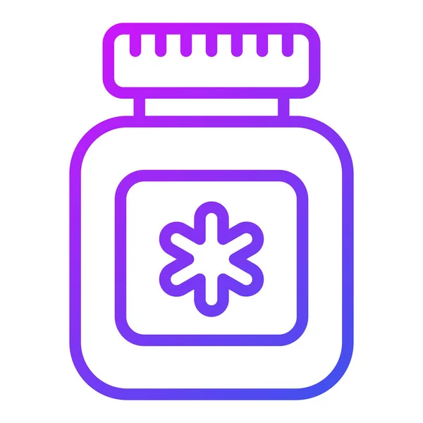 Pillen Glas Healthcare Medical Vektorgrafik Illustration Icon — Stockvektor