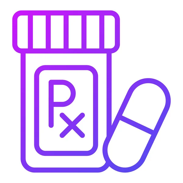 Pillole Bottiglia Sanità Medico Grafica Vettoriale Illustrazione Icona — Vettoriale Stock