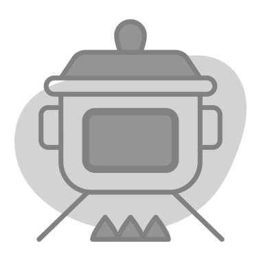 Yemek pişirme Sağlık Medikal, vektör grafik resimleme simgesi.