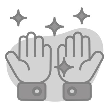 Temiz El Sağlık Servisi Tıbbi, vektör grafik resimleme simgesi.