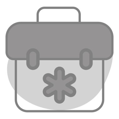 Evrak çantası Sağlık Servisi Tıbbi, vektör grafik resimleme simgesi.