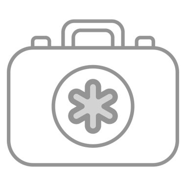 İlk Yardım Sağlık Servisi, vektör grafik resimleme simgesi.
