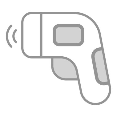 Termometre Silah Sağlık Servisi, vektör Grafik İllüstrasyon Simgesi.