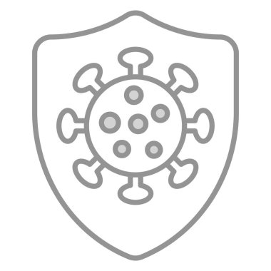 Corona Kalkanı Sağlık Servisi Vektör Grafik İllüstrasyon Simgesi.