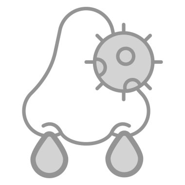 Burun Kanaması Sağlık Servisi, vektör Grafik İllüstrasyon Simgesi.