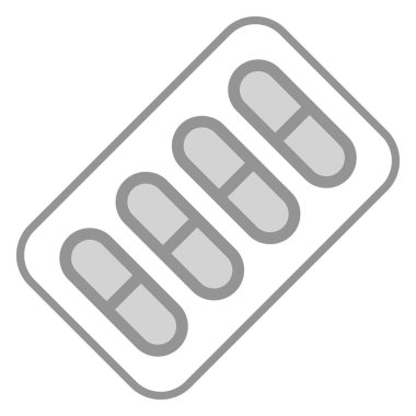 Sağlık sigortası hapları, vektör grafik resimleme simgesi.