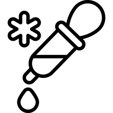 Dropper Sağlık Hizmetleri, vektör grafik resimleme simgesi.