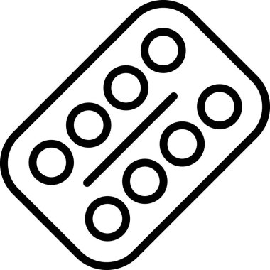 Sağlık sigortası hapları, vektör grafik resimleme simgesi.