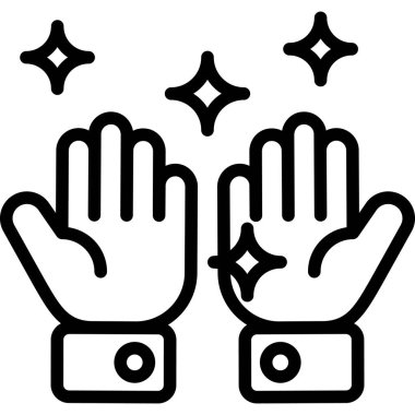 Temiz El Sağlık Servisi Tıbbi, vektör grafik resimleme simgesi.