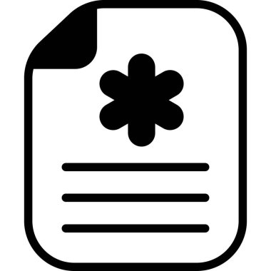 Belge Sağlık Servisi Tıbbi, vektör Grafik İllüstrasyon Simgesi.