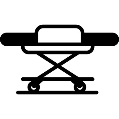 Sedye Sağlık Servisi, vektör Grafik İllüstrasyon Simgesi.