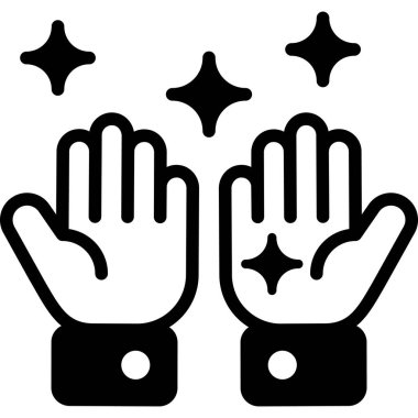 Temiz El Sağlık Servisi Tıbbi, vektör grafik resimleme simgesi.