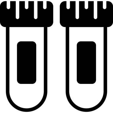 Test tüpleri sağlık sigortası, vektör grafik resimleme simgesi.