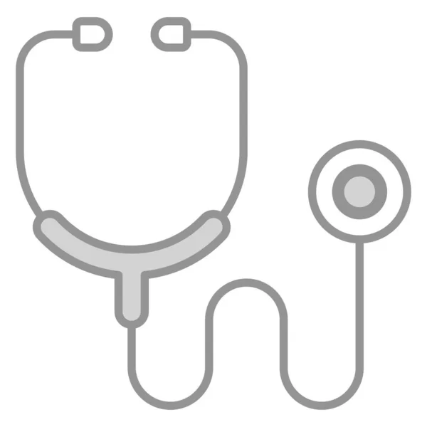 Stetoskop Sağlık Servisi Vektör Grafik Llüstrasyon Simgesi — Stok Vektör