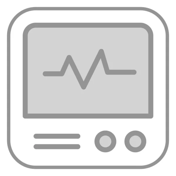 Ecg Monitor Healthcare Medical Векторная Графическая Икона — стоковый вектор