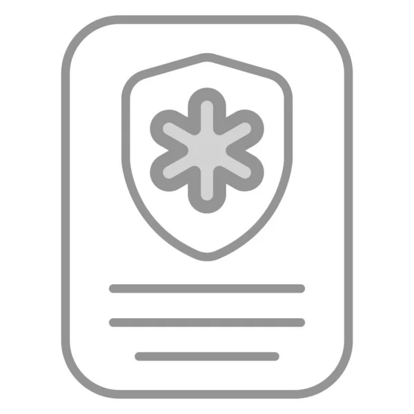 Lékařská Karta Zdravotnictví Vektorová Grafika Ikona — Stockový vektor