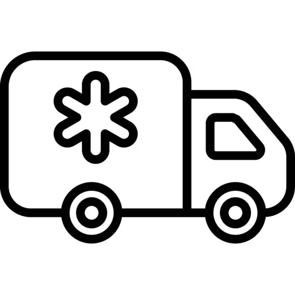 Ambulancia Salud Médico Vector Gráfico Icono Ilustración — Vector de stock