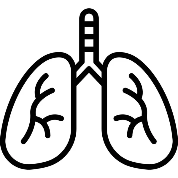 肺ヘルスケア医療 ベクトルグラフィックイラストアイコン — ストックベクタ