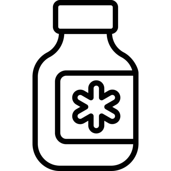 Tabletki Jar Healthcare Medical Grafika Wektorowa Ikona Ilustracji — Wektor stockowy