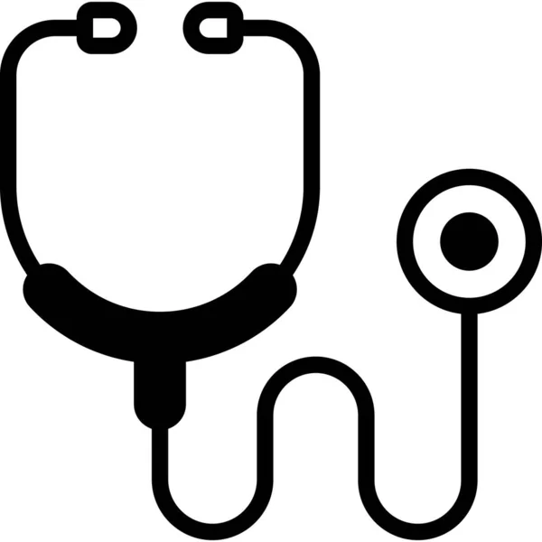 Стетоскоп Здравоохранение Медицинская Векторная Графическая Икона — стоковый вектор