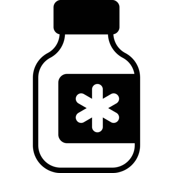 Χάπια Jar Healthcare Ιατρική Διανυσματική Γραφική Απεικόνιση Εικονίδιο — Διανυσματικό Αρχείο